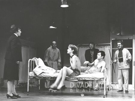 Elena Petrovická (Vrchná sestra Ratchedová), Tomáš Žilinčík (Cheswick), Ľuba Konrádová (Candy Starrová), Michal Gazdík (Martini), Juraj Predmerský (Billy Bibbit), Štefan Halás (Scanlon)