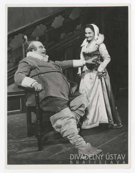 Viliam Záborský (Sir John Falstaff), Mária Bancíková (Pani Fordová)